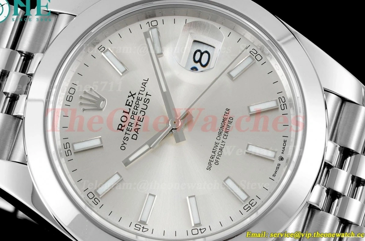 126300 Stk VR3235 Jubilee Silver 41mm Datejust SS SS King 904L 1208